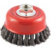 Zoro Select Cup Brush, Wire 0.014" dia., Carbon Steel, Brush Dia.: 4 in 66252838527