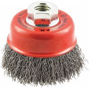 Zoro Select Cup Brush, Wire 0.014" dia., Carbon Steel, Brush Dia.: 3 in 66252838776