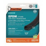 Frost King Weatherstrip, D-Shaped, Adjustable Insert, Rubber V25BK