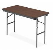 Iceberg Rectangle DISCONTINUED, 24 in W, 48 in L, 29 in H, Wood Top, Walnut 55404