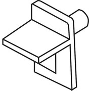 Zoro Select Shelf Support, Plastic, 50 lb. Load Cap. 45-99