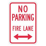 Lyle Fire Lane Sign, 18"H, 12"W, Aluminum T1-2846-HI_12x18