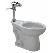 Zurn Flush Valve Toilet, 1.28 gpf, Flush Valve, Floor Mount, Elongated, White Z5665.258.00.00.00