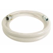 Zoro Select 3" ID x 20 ft PVC Water Suction Hose 55 PSI Clear/WT 45DU52