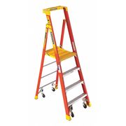 Werner 7 ft Fiberglass Podium Stepladder, 300 lb Capacity PD6204-4C