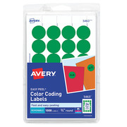 Avery Avery® Green Removable Print or Write Color Coding Labels for Laser and Inkjet Printers 5463, 3/4" Round, Pack of 1008 727825463