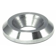 Zoro Select Countersunk Washer, Fits Bolt Size 1/4" 316 Stainless Steel, Plain Finish ZPYR14750-316