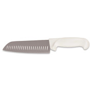 Crestware Santoku Knife, Straight, 7 in. L, White KN61