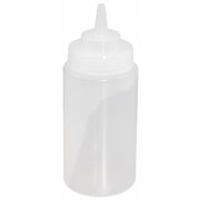 Crestware Squeeze Bottle, Plastic, Clear, 16 oz., PK12 SB16CW
