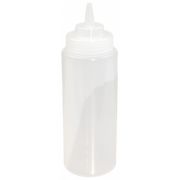 Crestware Squeeze Bottle, Plastic, Clear, 24 oz., PK12 SB24CW