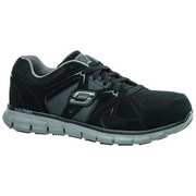 Skechers Athletic Work Shoes, 12, D, Blk/Charcl, PR 77068 -BKCC SZ 12