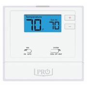 Pro1 Iaq Non-Programmable Thermostat, 1 H 1 C, Wall Mount, Hardwired/Battery, 24VAC T601-2