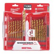 Milwaukee Tool SHOCKWAVE Titanium Drill Bit Set, 29-Piece 48-89-4632