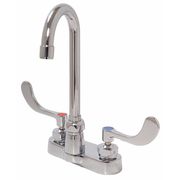 Zurn Wristblade Handle 4" Mount, 2 Hole Gooseneck Kitchen/Bathroom Faucet, Polished chrome Z812A4-XL