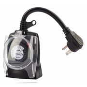 Tork Plug In Timer, Black, Outdoor, 125V, Mchnicl 602B