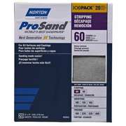 Norton Abrasives Sandpaper Sheet, Med, 60 Grit, PK20 07660768175