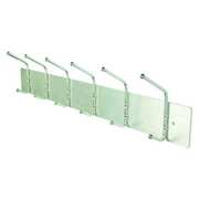 Zoro Select Coat Rack, Silver, 3-3/4 in. D, 36 in. W 45NG76