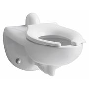 Kohler Toilet Bowl, 1.28 to 1.6 gpf, Flush Valve, Wall Mount, Elongated, White K-4323-0