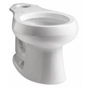 Kohler Toilet Bowl, 1.28 to 1.6 gpf, Gravity Fed, Floor Mount, Round, White K-4197-0