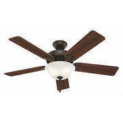 Hunter Decorative Ceiling Fan, 52" Blade Dia., 120V AC 53250