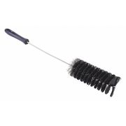 Vikan 2 3/8 in W Tube and Valve Brush, Medium, 13 1/2 in L Handle, 6 in L Brush, Black 53709