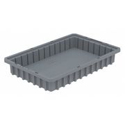 Akro-Mils Divider Box, Gray, Industrial Grade Polymer, 16 1/2 in L, 10 7/8 in W, 2 1/2 in H 33162GREY