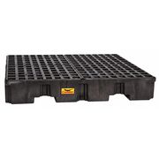 Condor Drum Spill Containment Pallet, 66 gal Spill Capacity, 4 Drum, 8000 lb., Polyethylene 1645BC