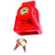 Jendyk Gladhand Lock, Keyed Alike, 2 Keys, 1 7/8 in x 3/4 in Port Size, Aluminum, Red GHAL-KA