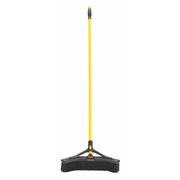 Rubbermaid Commercial 18 in Sweep Face Broom, Medium, Synthetic, Black, 58 in L Handle 2018727