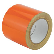 Zoro Select Reflective Marking Tape, Solid, Orange, 4"W 20LP58