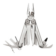 Leatherman 2-7/8 in. Serrated Blade Wave Plus Multi-Tool with Silver Handle and 21 Functions WAVE PLUS
