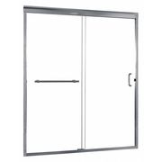 Fgi Shower Door, Aluminum, Silver, 48" x 72" Sz MRSS4872-CL-SV