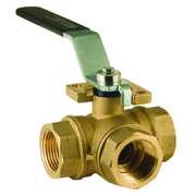 Bonomi 1" NPT Brass Ball Valve 3-Way 355N-1