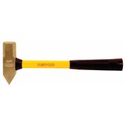 Ampco Safety Tools Cross Peen Hammer, Non-Spark, 1-1/2 lb H-40FG