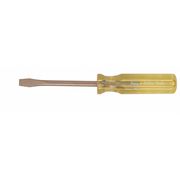 Ampco Safety Tools Non-Sparking Slotted Screwdriver 1/8 in Round S-34