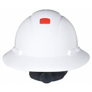 3M Full Brim Hard Hat, Type 1, Class E, Ratchet (4-Point), White H-801R-UV