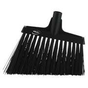Vikan 11 51/64 in Sweep Face Angle Broom, Stiff, Synthetic, Black 29149