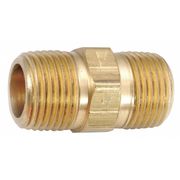 Zoro Select Brass Hex Nipple, MNPT, 3/8" Pipe Size 706122-06