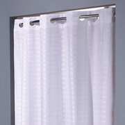 Hookless Shower Curtain, Polyester, White, 42 in W, 74 in L HBH43LIT01SX