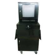 Zoro Select Mobile Computer Cabinet, Black 462D23