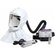 3M NIOSH Approved Gas, Particulate, Vapor Belt-mounted PAPR Kit with Headcover Suspension TR-300N+ECK