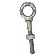CROSBY Machinery Eye Bolt With Shoulder, 1-1/2"-18, 2-1/4 in Shank, 5/8 in ID, Steel, Galvanized 1045050