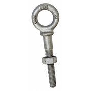 CROSBY Machinery Eye Bolt With Shoulder, 2"-11, 4 in Shank, 1-1/4 in ID, Steel, Galvanized 1045176