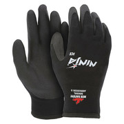 Mcr Safety Ninja Ice Insulated Work Gloves, 15-Gauge, Coated Palm and Fingertips, Black, Large, 1 Pair N9690L