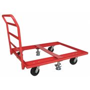 Zoro Select Pallet Dolly, 48x40, Floor Lock & Handle 48J091