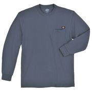 Dickies Long Sleeve T-Shirt, Cotton, Dk Navy, L WL50DN RG L