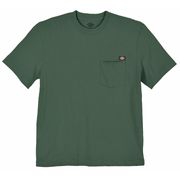 Dickies Short Sleeve T-Shirt, Cotton, Hntr Grn, L WS450GH L