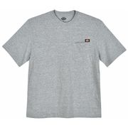 Dickies Short Sleeve T-Shirt, Cotton, Hthr Gry, XL WS50HG RG XL