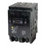 Square D Miniature Circuit Breaker, HOMT Series 15A, 2x1, 1x2 Pole, 120/240V AC HOMT1515220