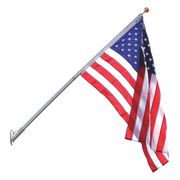 Annin Flagmakers Flag Pole, 8 ft. H, Aluminum 4168